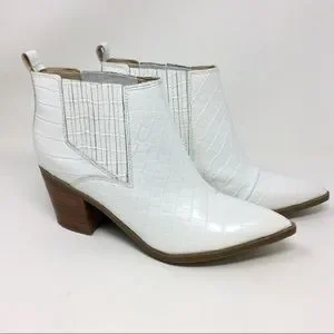 Marc Fisher Rental 2 White Croc Chelsea Boot